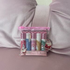 Santa's Frosty Lip Balm Collection - Pink, Blue, Gold